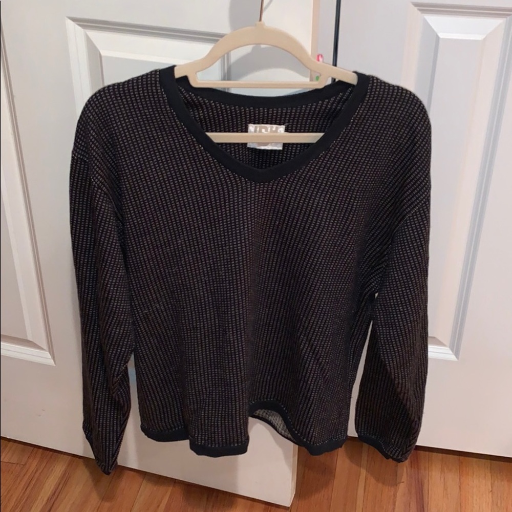 Black Patterned Sweater - image 2